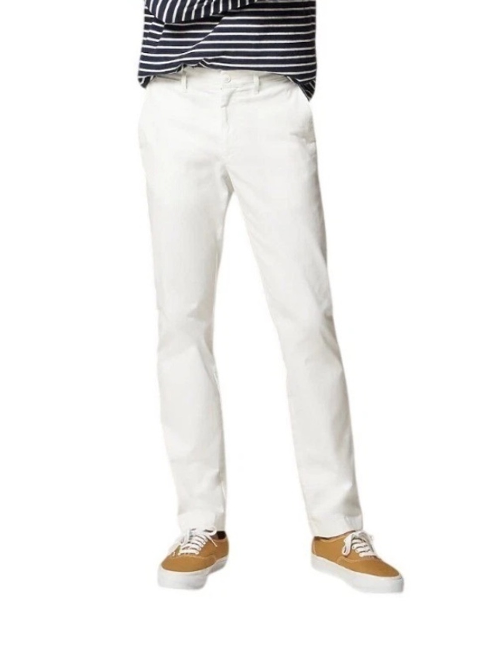 NWT J Crew 770 Straight Fit White Chino Pants Mens 30 W 32 L AR886